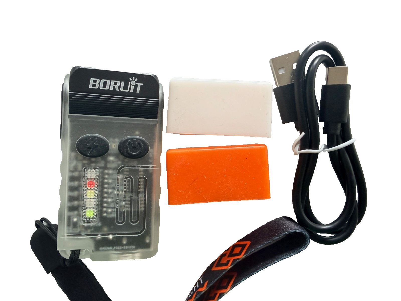 BORUIT V20 1300 LM Compac Rechargeable EDC Flashlight Pocket Keychain Light