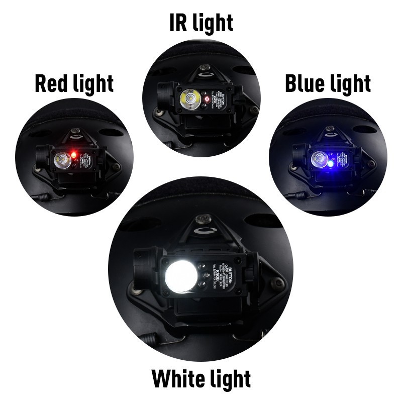 Tactical Headlamp Sidewinder II LED Helmet Light Safety Signal Optical Tool