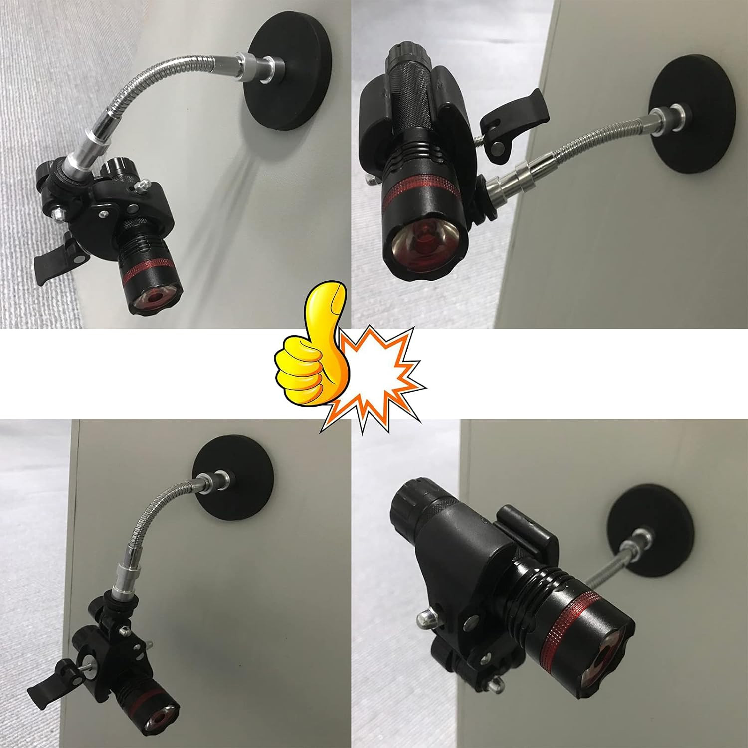 Magnetic Base Mount Flashlight Mounting Brackets Flashlight Holder – Strong