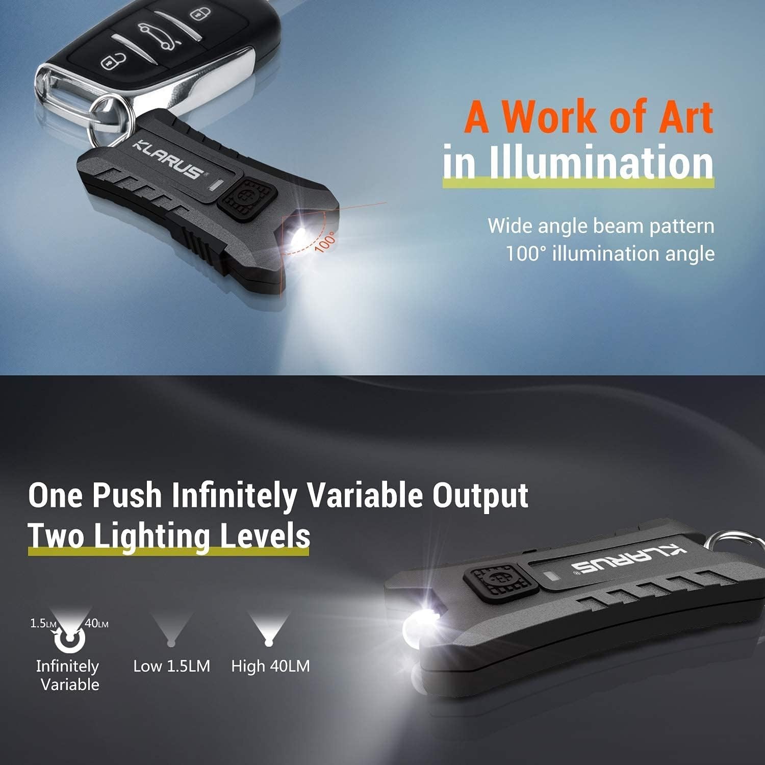 Mi2 Mini LED Keychain Flashlights, Super Lightweight & Small Rechargeable 40 …