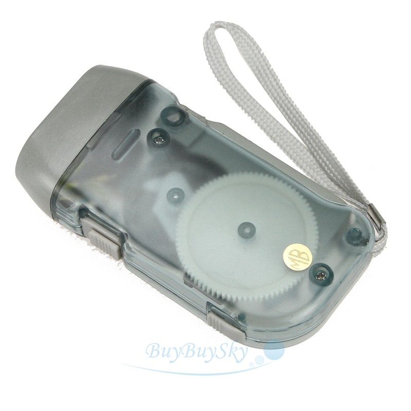 Hand Crank Flashlight 3 LED Dynamo Handpress Powerful Camping Emergency Torch