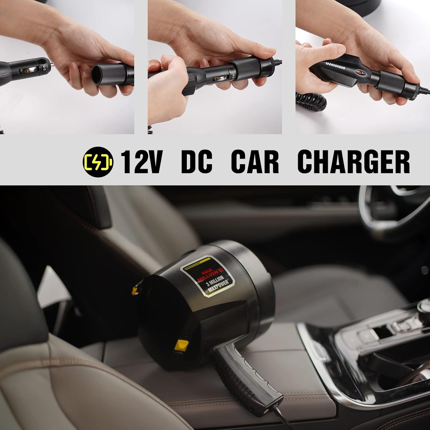 800-2301-0 Max Million III with 12V DC Charger Halogen Bulb Spotlight