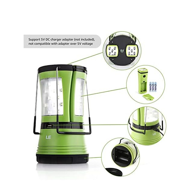 Linterna LED Recargable 600LM Desmontable USB para Camping y Emergencias, Nuevo