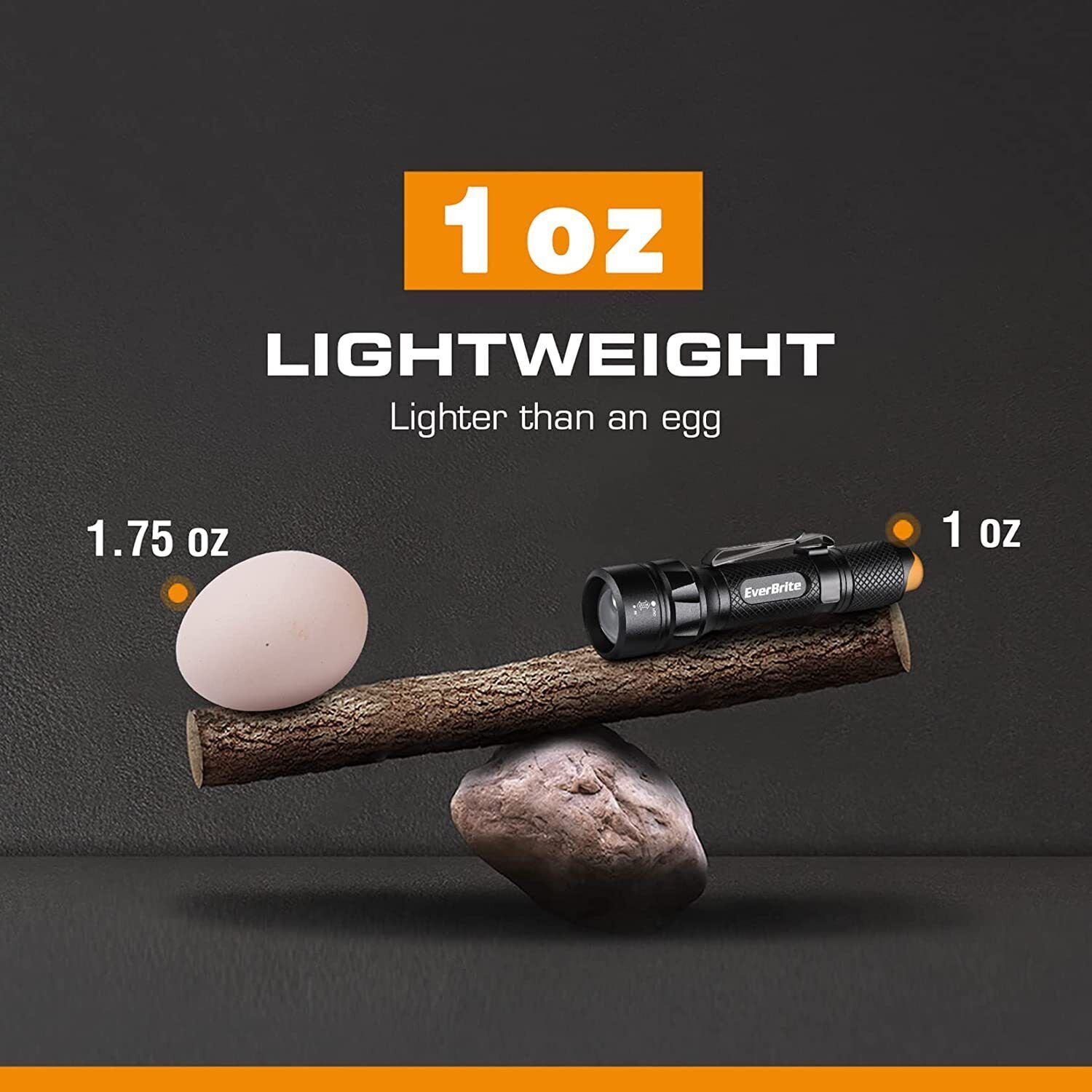 EverBrite 80LM/150LM Super LED Flashlights 3 Lighting Modes Adjustable Focus NEW