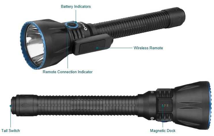 Olight Javelot Turbo 2 Black Premium Kit 1500M Flashlight & Oclip Pro Black Ligh