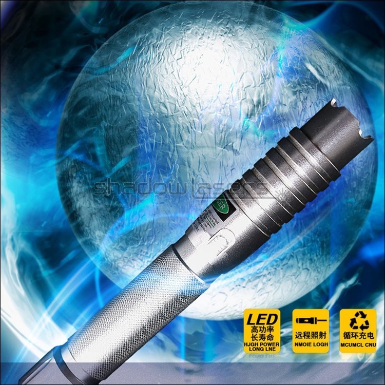 BQ1 Adjustable Focus 450nm BlueVisible Beam Handheld Flashlight US
