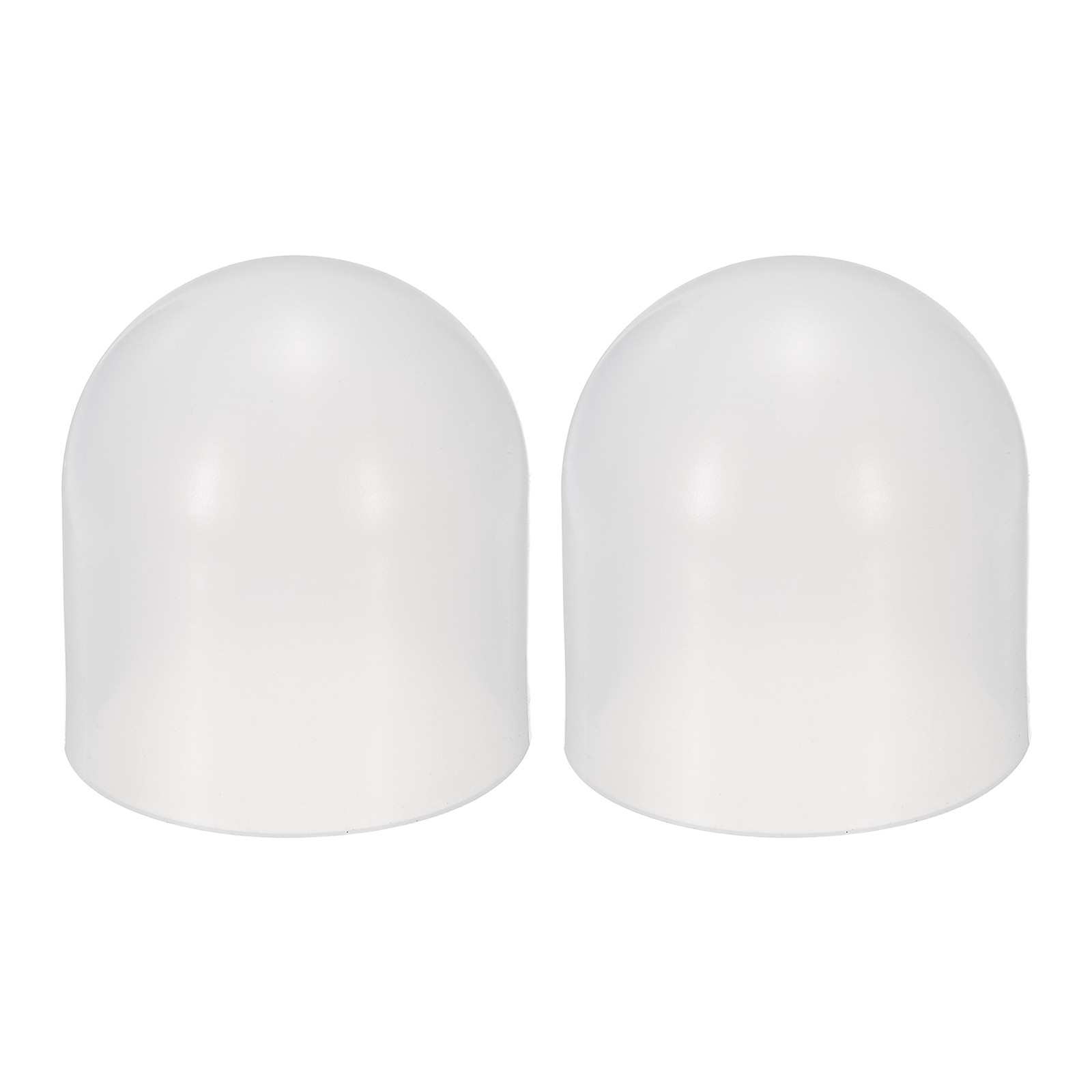 2Pcs Flashlight Diffuser Cap, 43mm IDx50mm Flexible Silicone End Cap, Clear