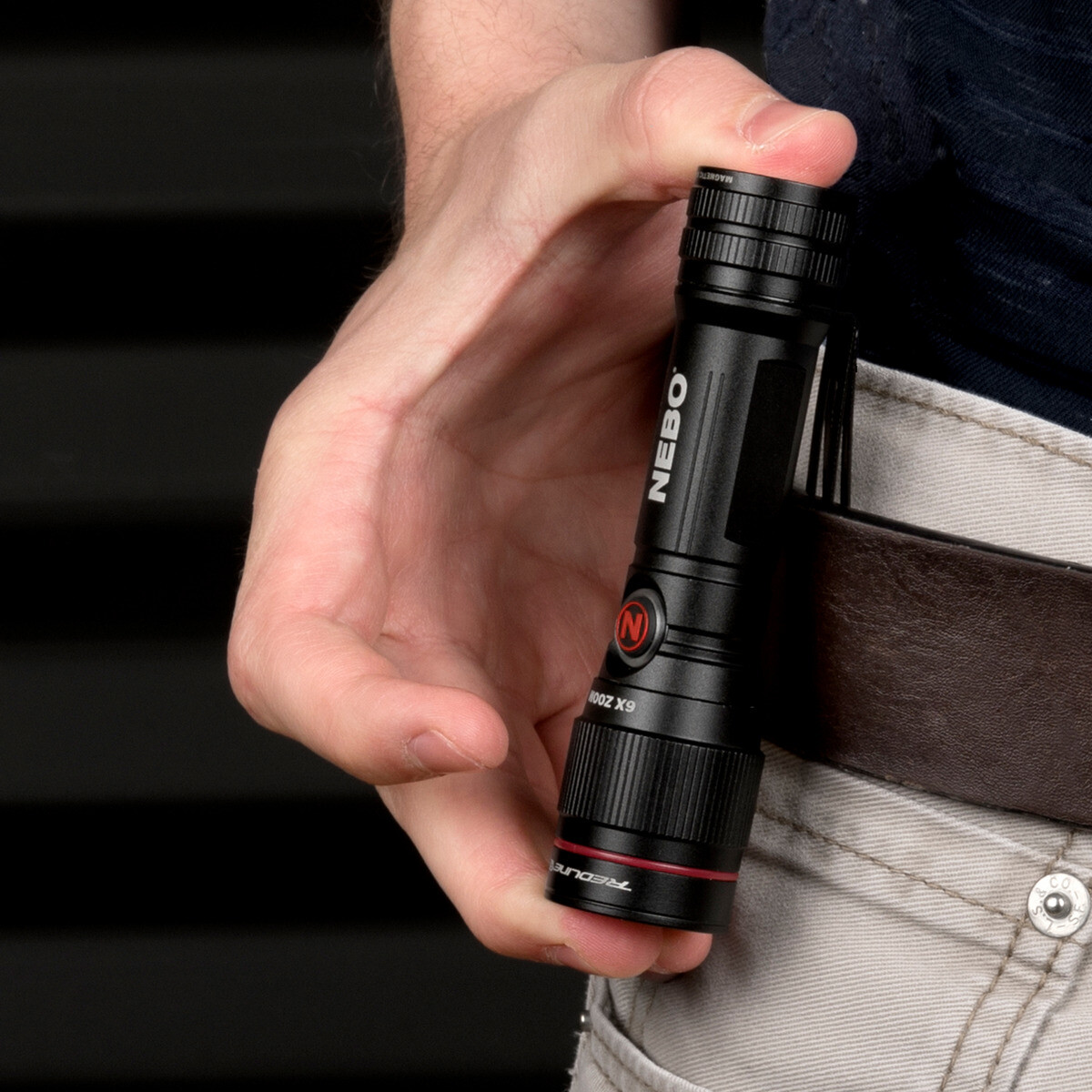 NEBO Redline Flex 450 Lumen Flashlight Pocket Light Rechargeable 6X Zoom w/ Clip