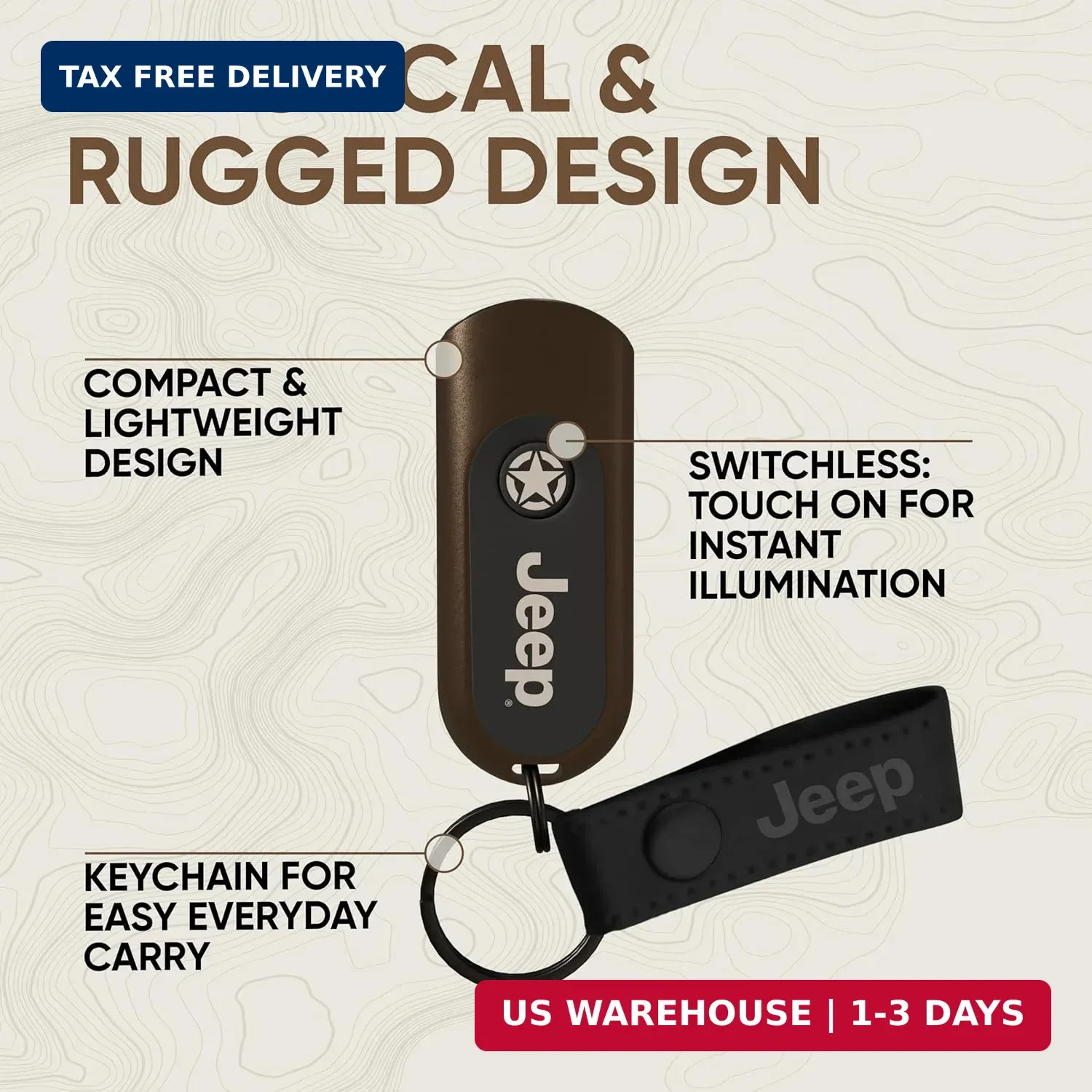 Energizer Jeep Keychain Flashlight, Bright Compact Portable Flashlight Keychain,