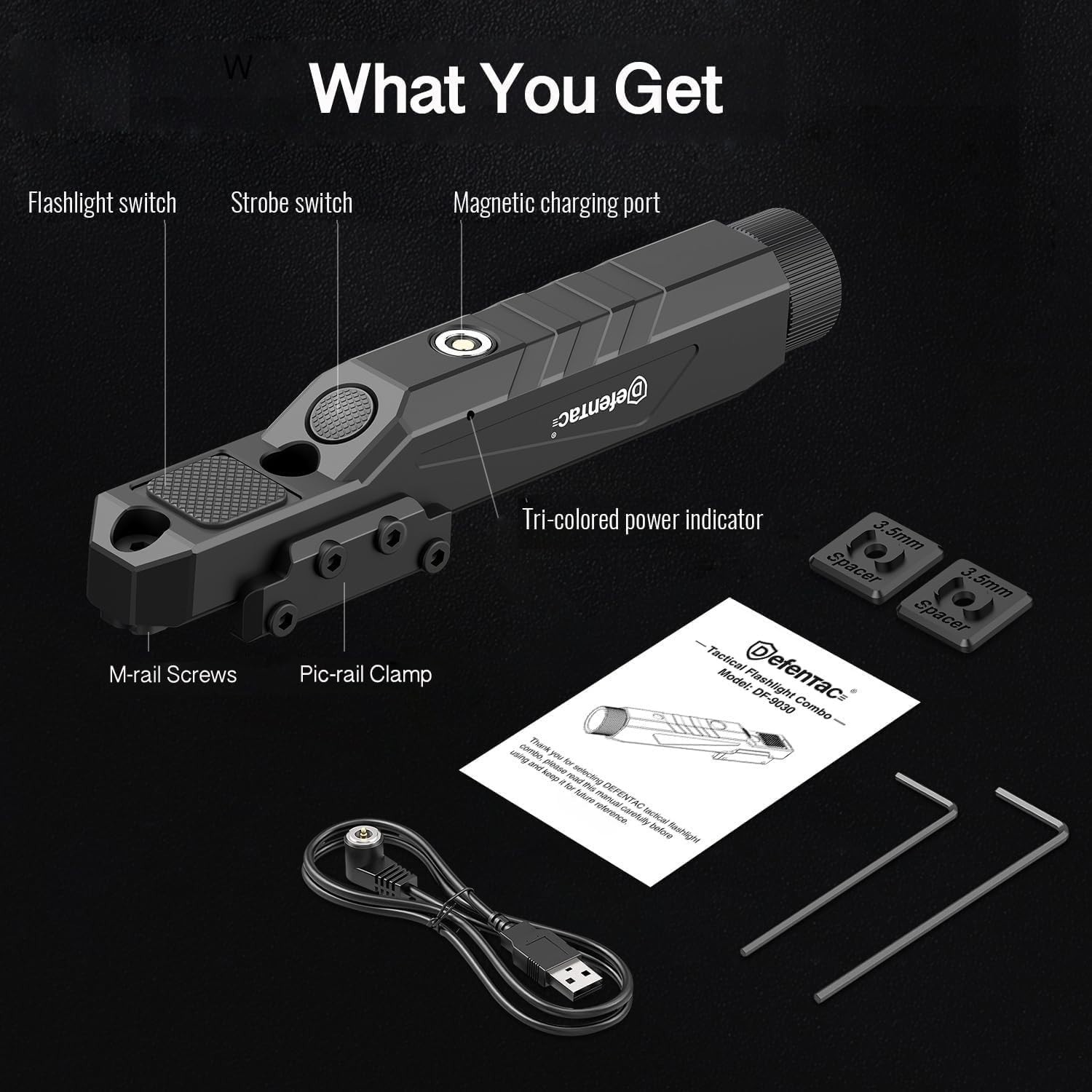 Professional Tactical Flashlight: 240m Beam, Waterproof, Magnetic Rechargeable