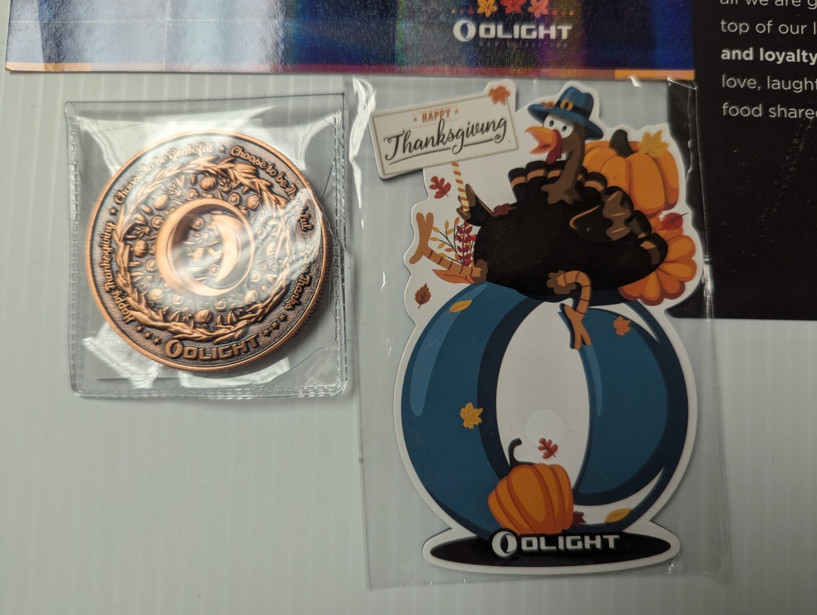Olight 2024 Thanksgiving Coin Gift Box Magnet- Super Rare Collectors Item! 1/100