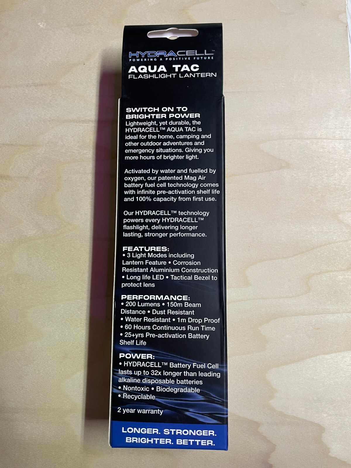 HYDRACELL™ Aqua Tac Flashlight/Lantern batteries activated with water! New