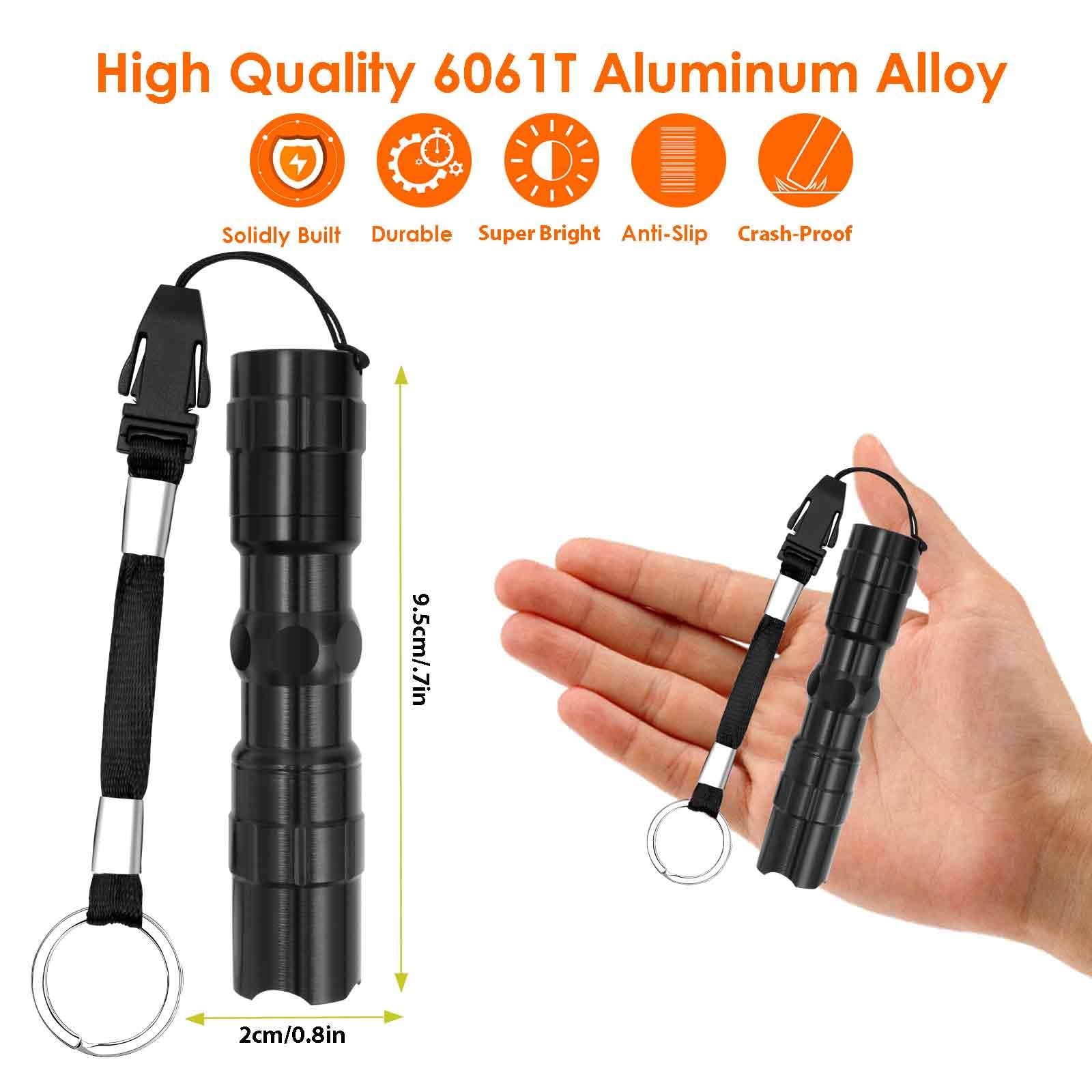 LED Tactical Flashlight, Mini High Lumen, Portable Handheld Torch