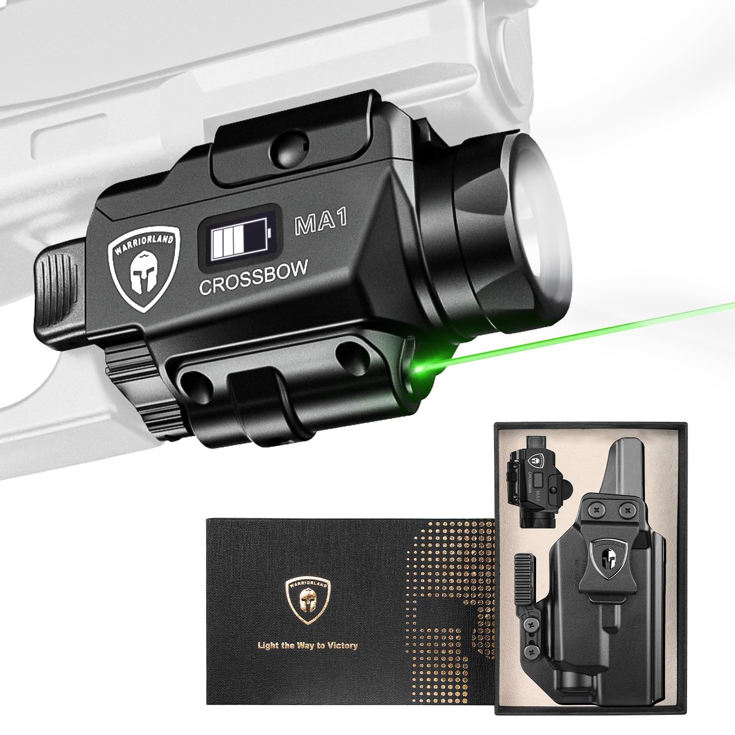 MA1 800 Lumens Rail Mounted Universal Pistol Light, Combo Custom Holster for …