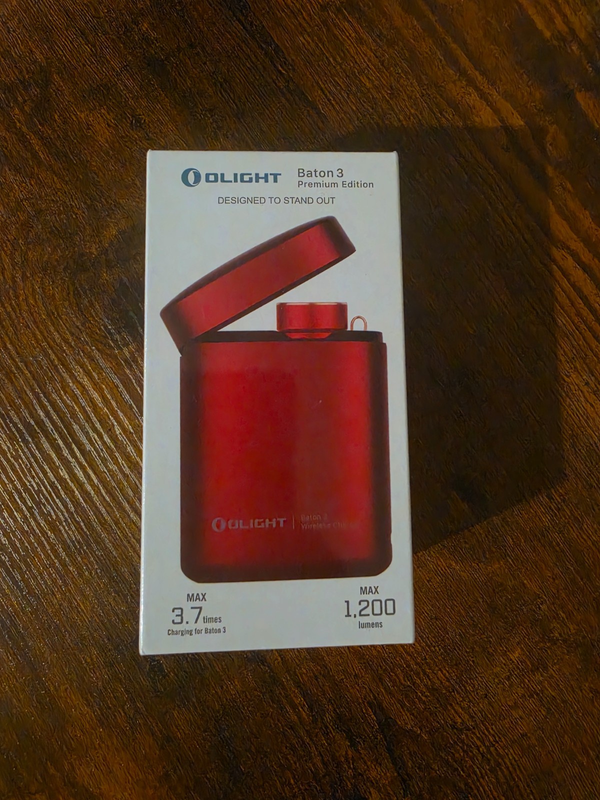 Olight Baton 3 Red Rechargeable Flashlight 1200 Lumens Premium Edition Brand New