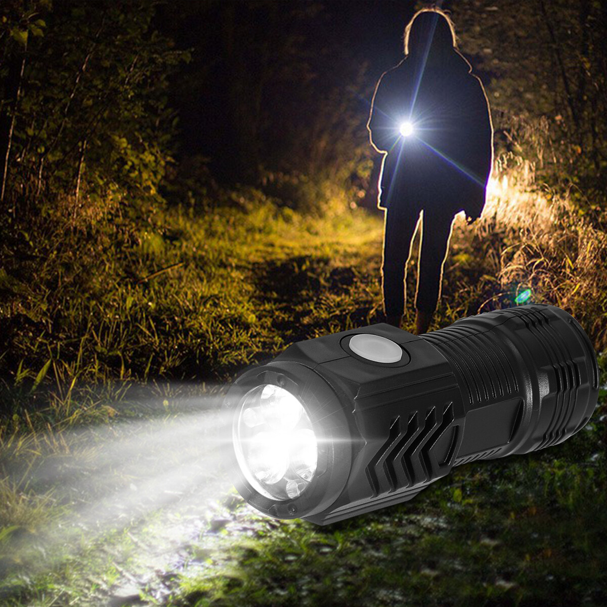 3PCS Mini LED Flashlight Super Bright Tactical Flashlight w/ Tail Magnet Clip