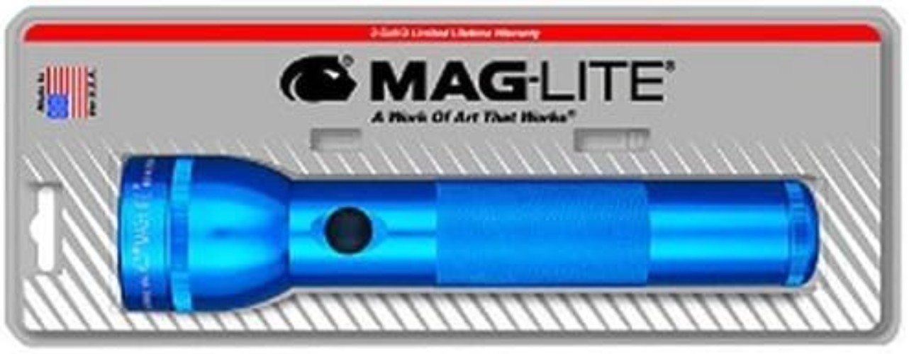Reliable 2-Cell D Flashlight in Elegant BLUE – Ideal for Camping & Emergencies