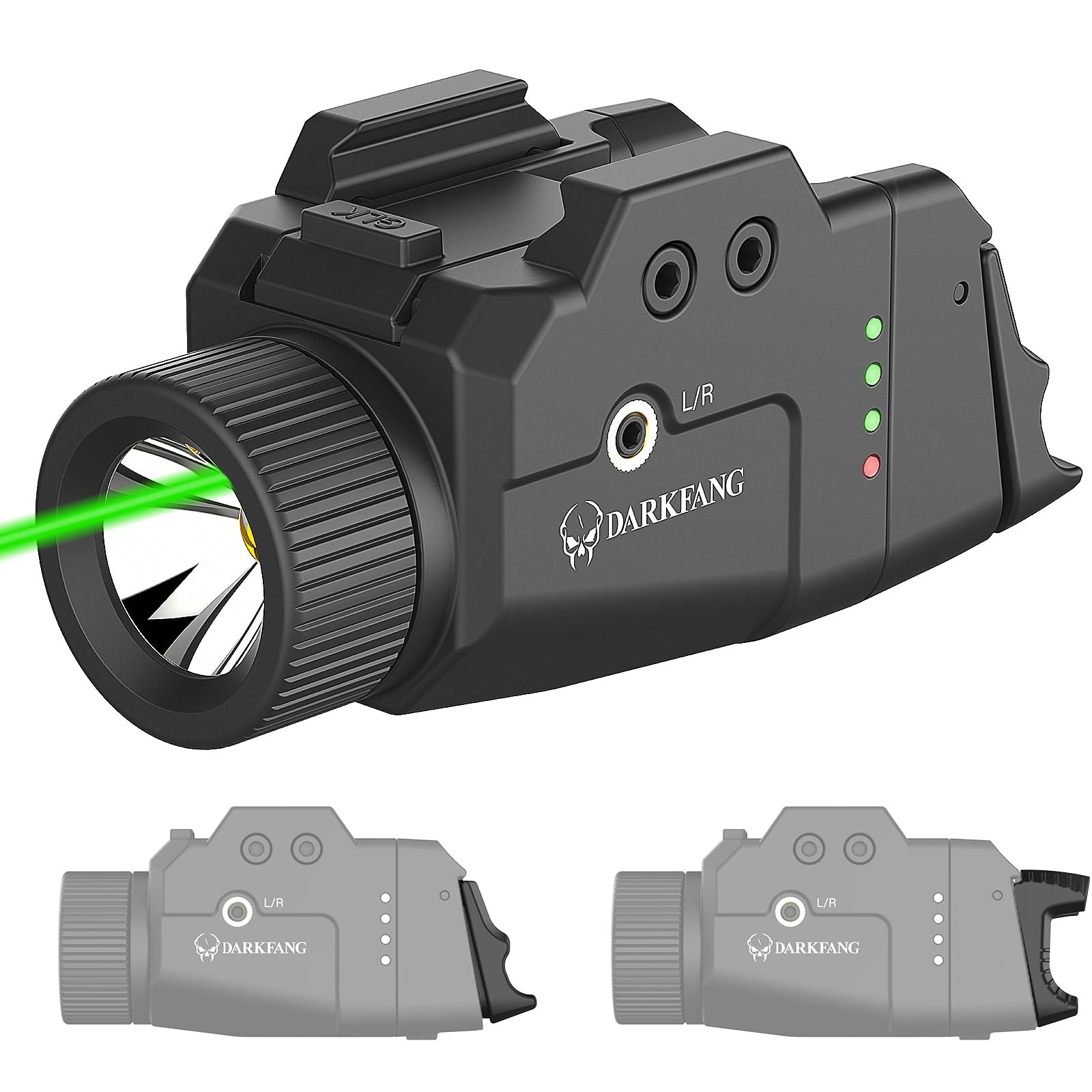 DARKFANG 1000 Lumen Tactical Weapon Light Laser Combo with High and Low Rear …