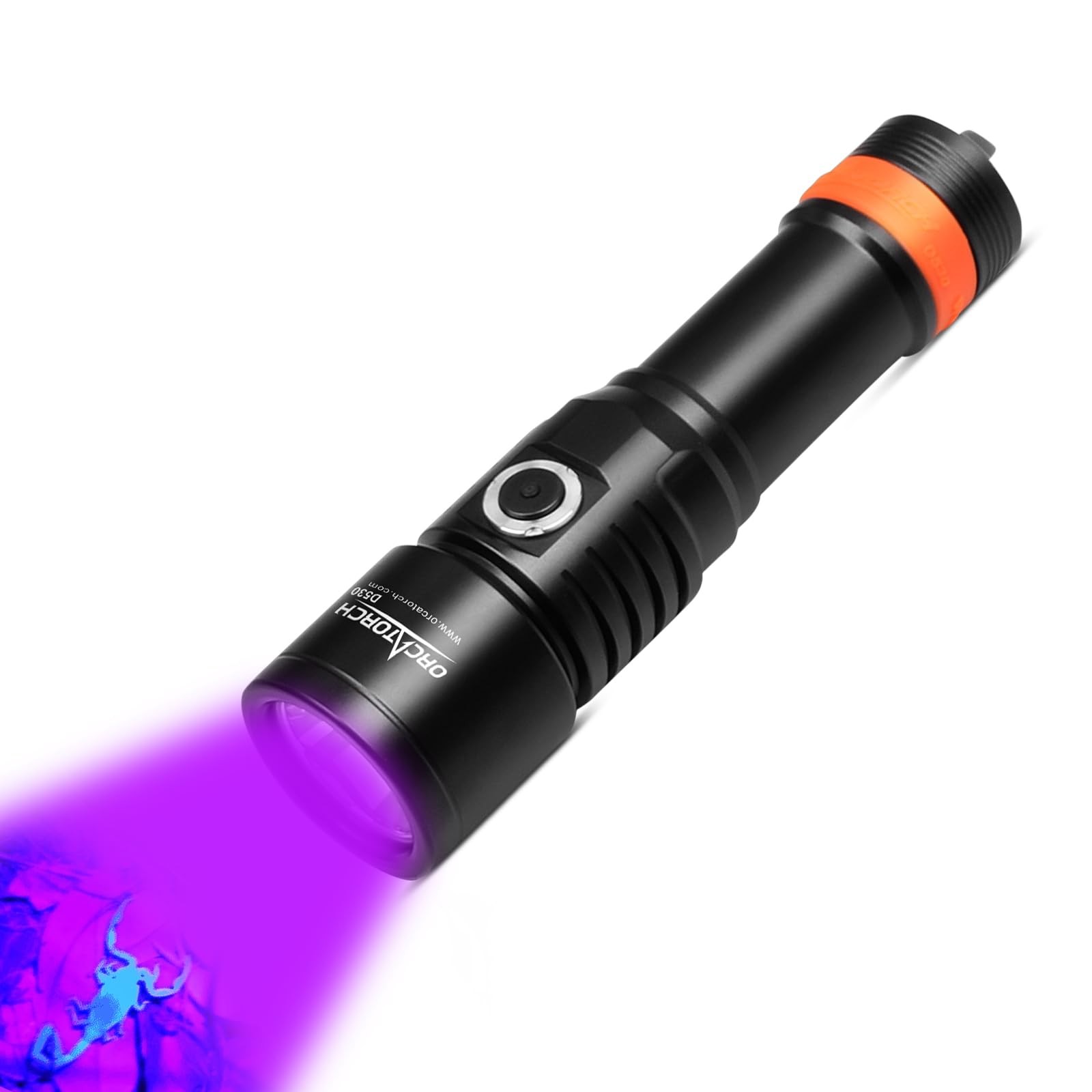 D530 Scuba Dive Light, 395NM LED UV Light Blacklight with 8 Degree Slim Ab…