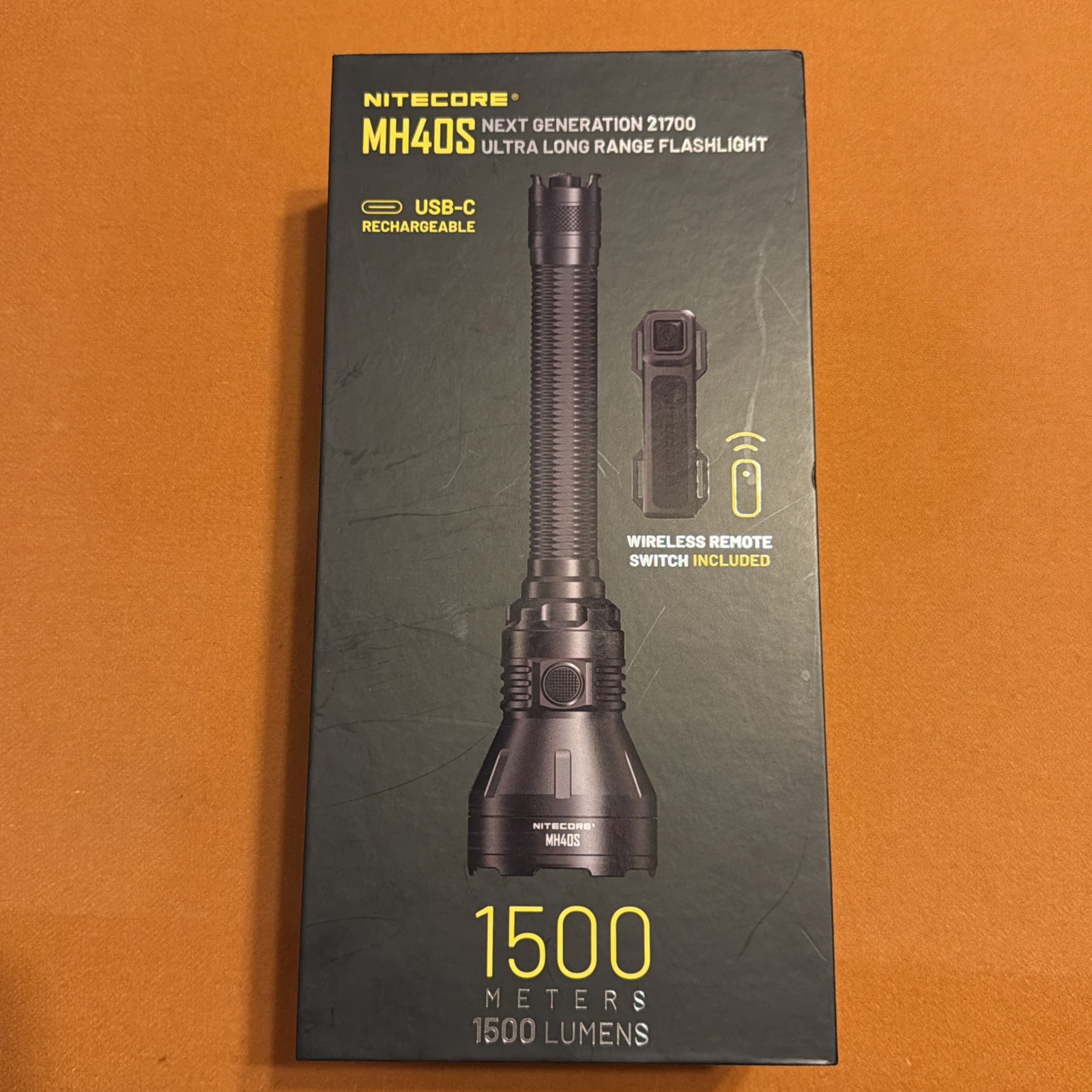 Nitecore MH40S 21700 1500 Meter Throw USB-C Rechargeable Flashlight 1500 Lumens
