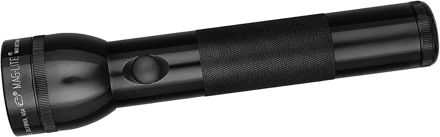 Maglite Heavy-Duty Incandescent 2-Cell D 2 Cell in Blister Pack, Black