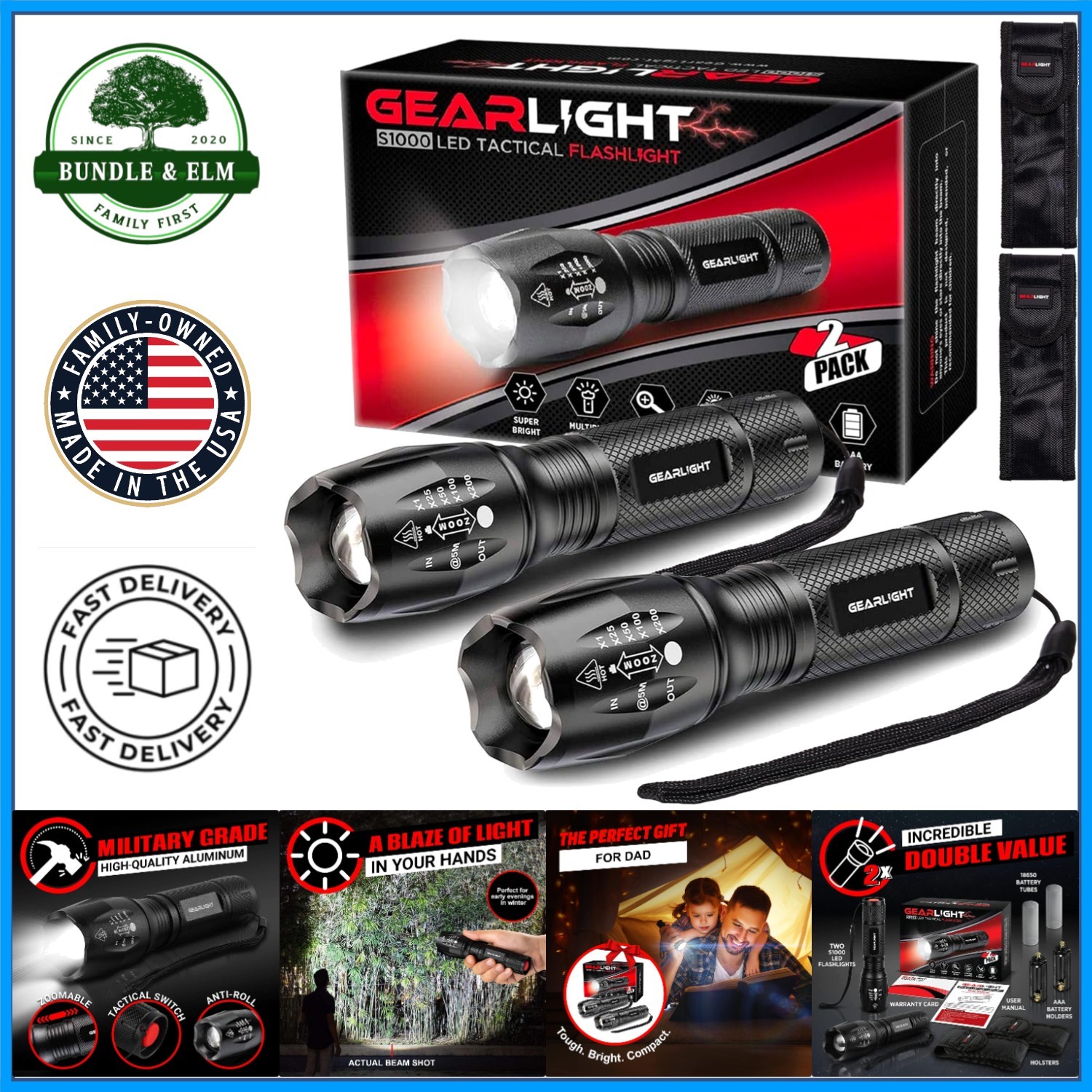 Tactical Mini Flashlight with Zoomable Beam and High Brightness for Everyday Use