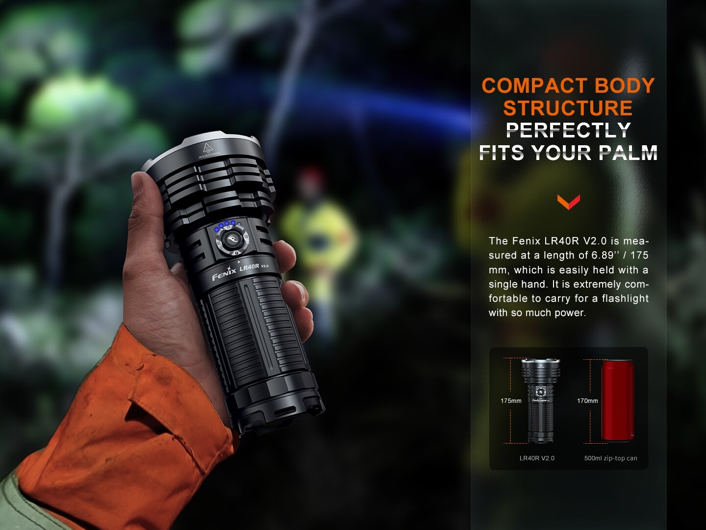 Fenix LR40R V2.0 15,000 Lumen Super Bright Rechargeable Flashlight