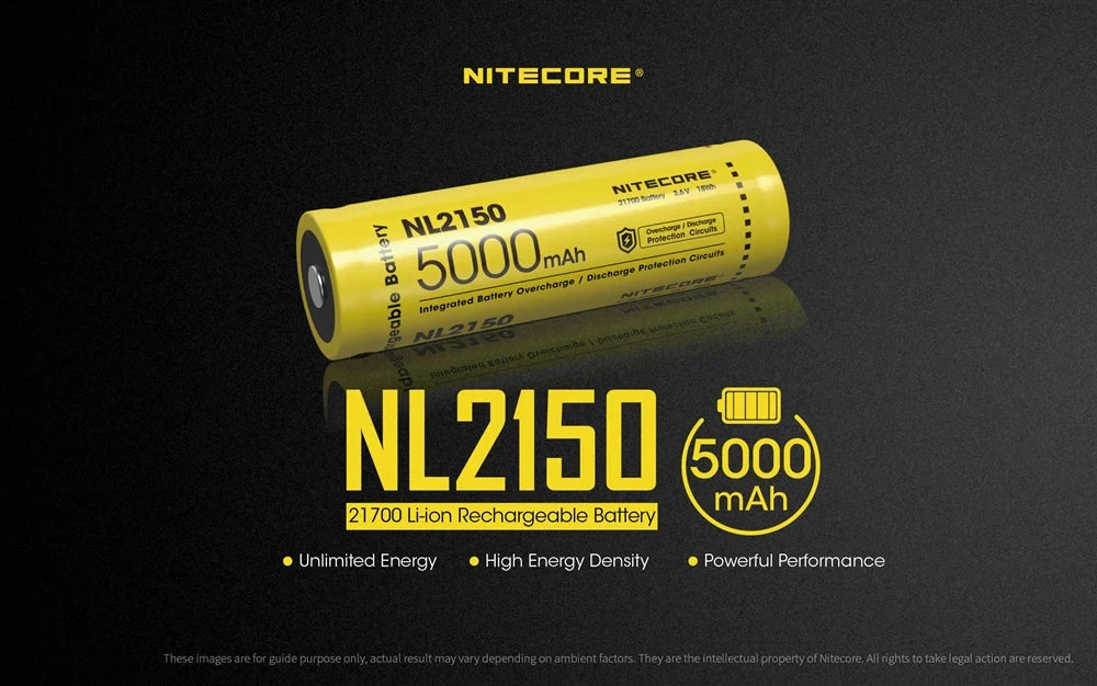 New Nitecore 21700 Battery NL2150HPI