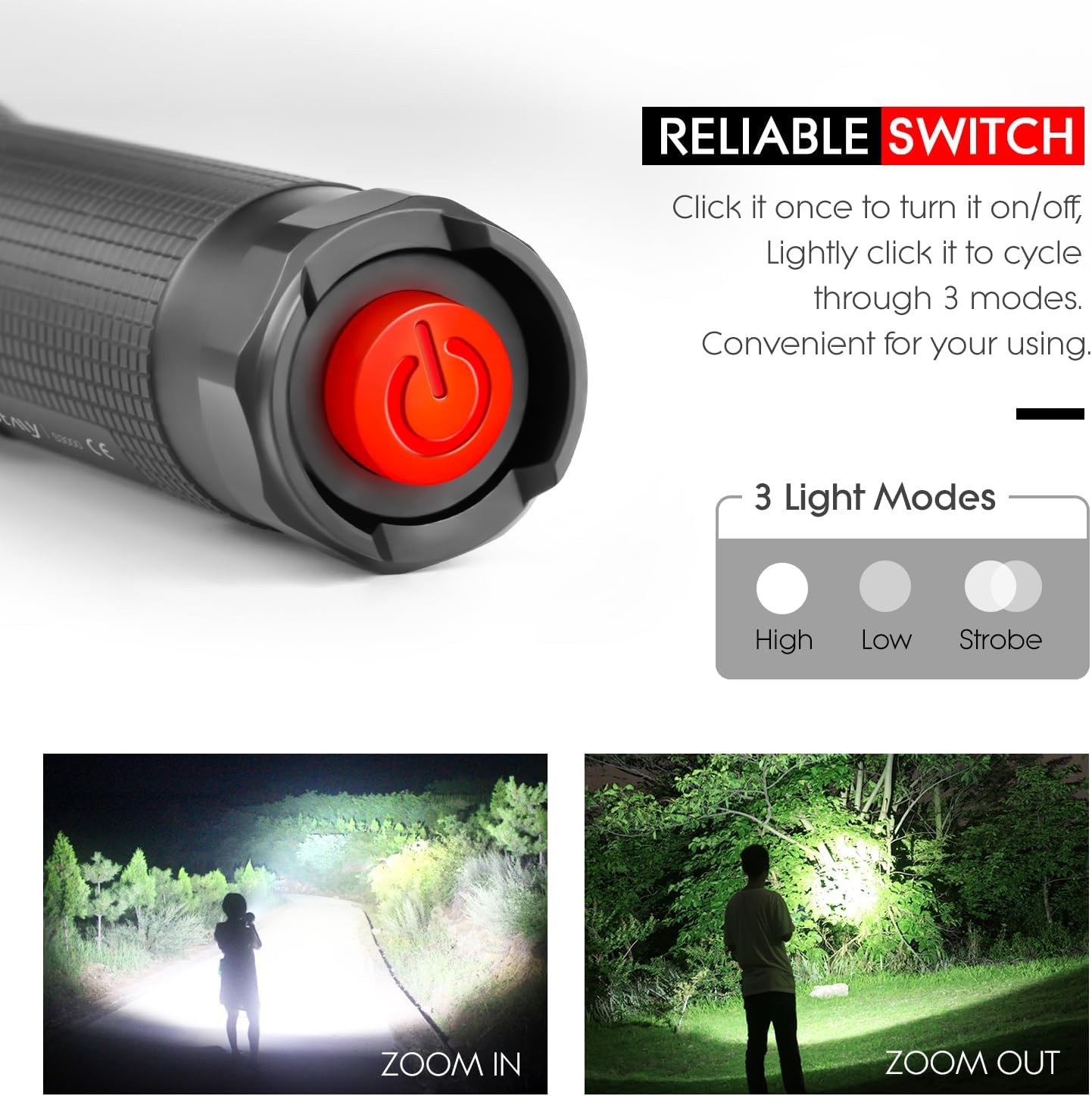 High-Powered LED Flashlight S3000, Super Bright Flashlights – High Lumen