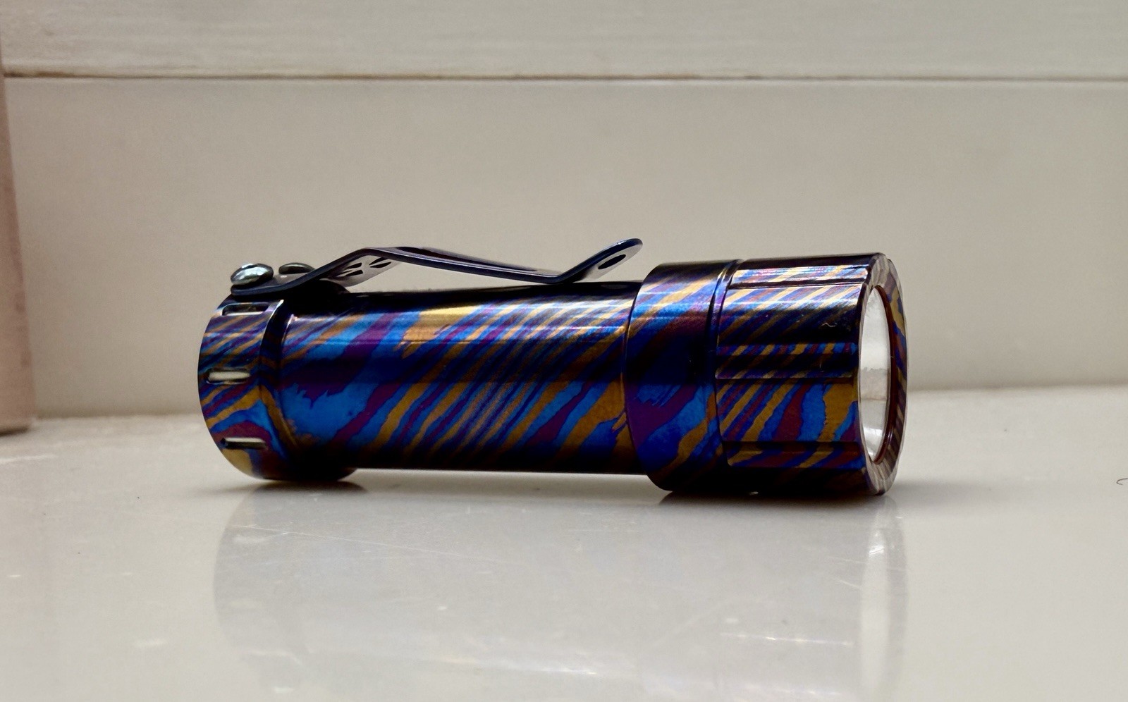 Rare Tain Azco Timascus Flashlight Never Carried 1 of 3 Produced Worldwide Ship