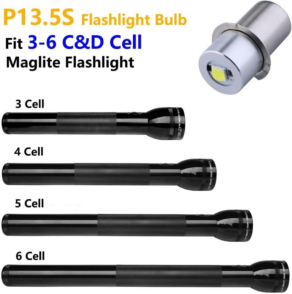 Efficient 3W LED Bulb for 3-6 Cell MagLite Flashlights – Easy Installation