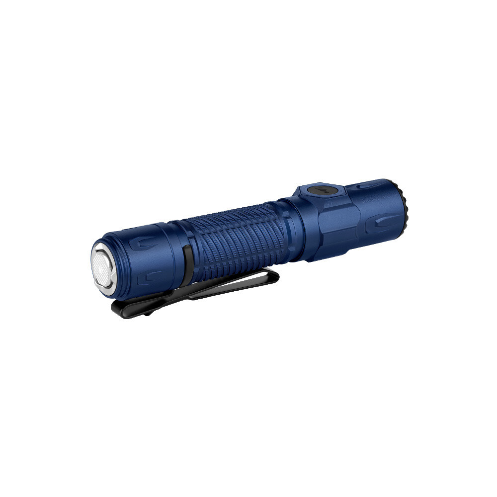 Olight Warrior Ultra Navy Blue Flashlight & Oclip Pro White Clip-On Light
