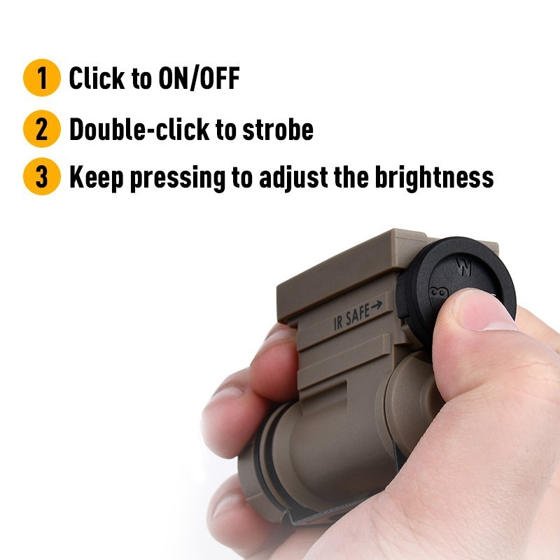 Tactical Headlamp Sidewinder II LED Helmet Light Safety Signal Optical Tool