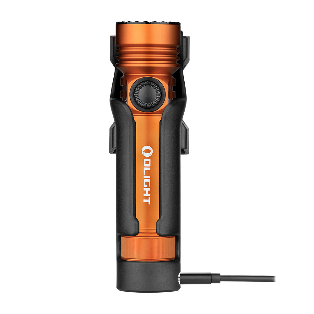 Olight Seeker 4 Pro Orange Flashlight, Versatile Holster, 4600L, Cool White