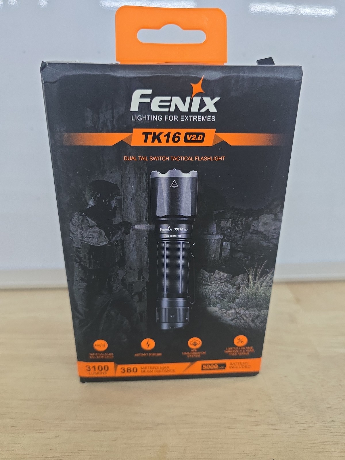 Fenix TK16 V2.0 Tactical Rechargeable Flashlight 3100 Lumens Black