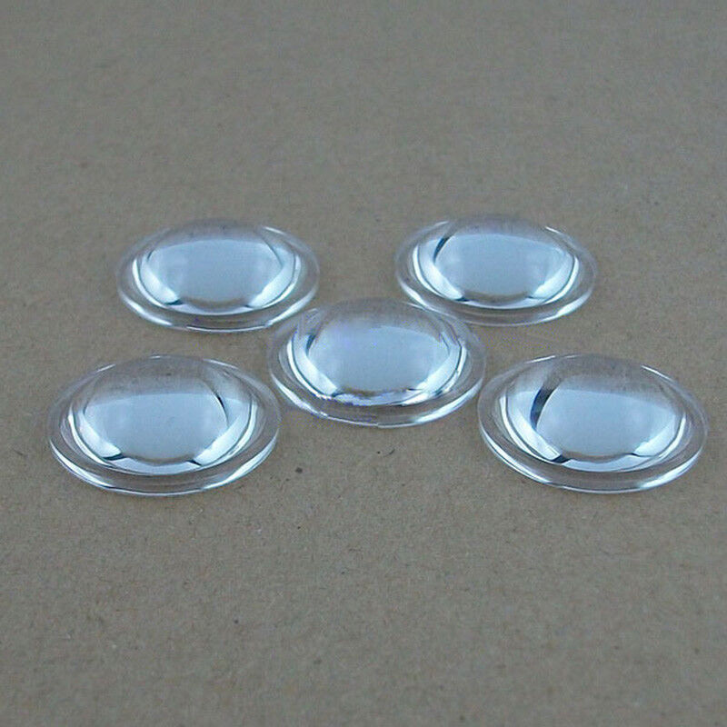 5pcs 15mm Plastic LED Lens Plano-convex Lens LED Spot Light DIY Solar Condenser