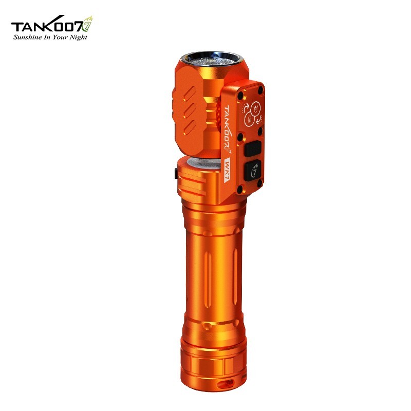 1400 Lumens Rechargeable EDC Flashlight Dual Light Sources Magnetic Outdoor Home