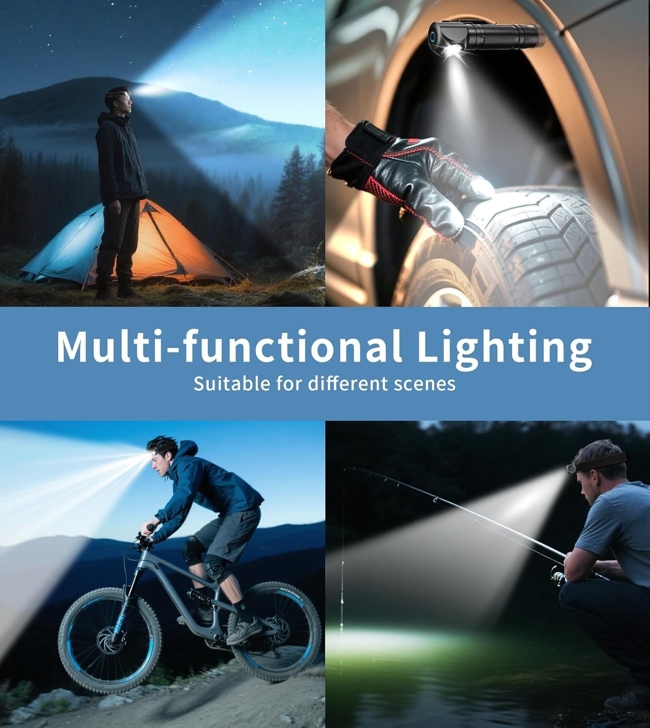 Mini LED Flashlight Rechargeable,Magnetic High Lumens 4000 mAh EDC Flashlight…