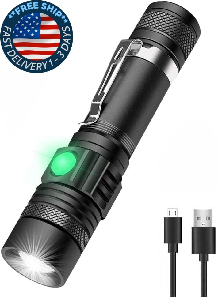 Linterna LED Lampara Recargable LED Super Luminosa Resistente Agua Con Bateria