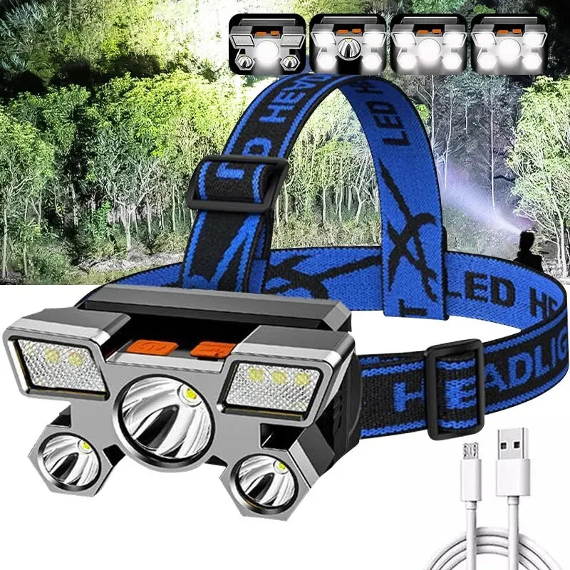 Powerful Rechargeable Head Flashlight for Fishing Led Headlamp Nitecore Camping
