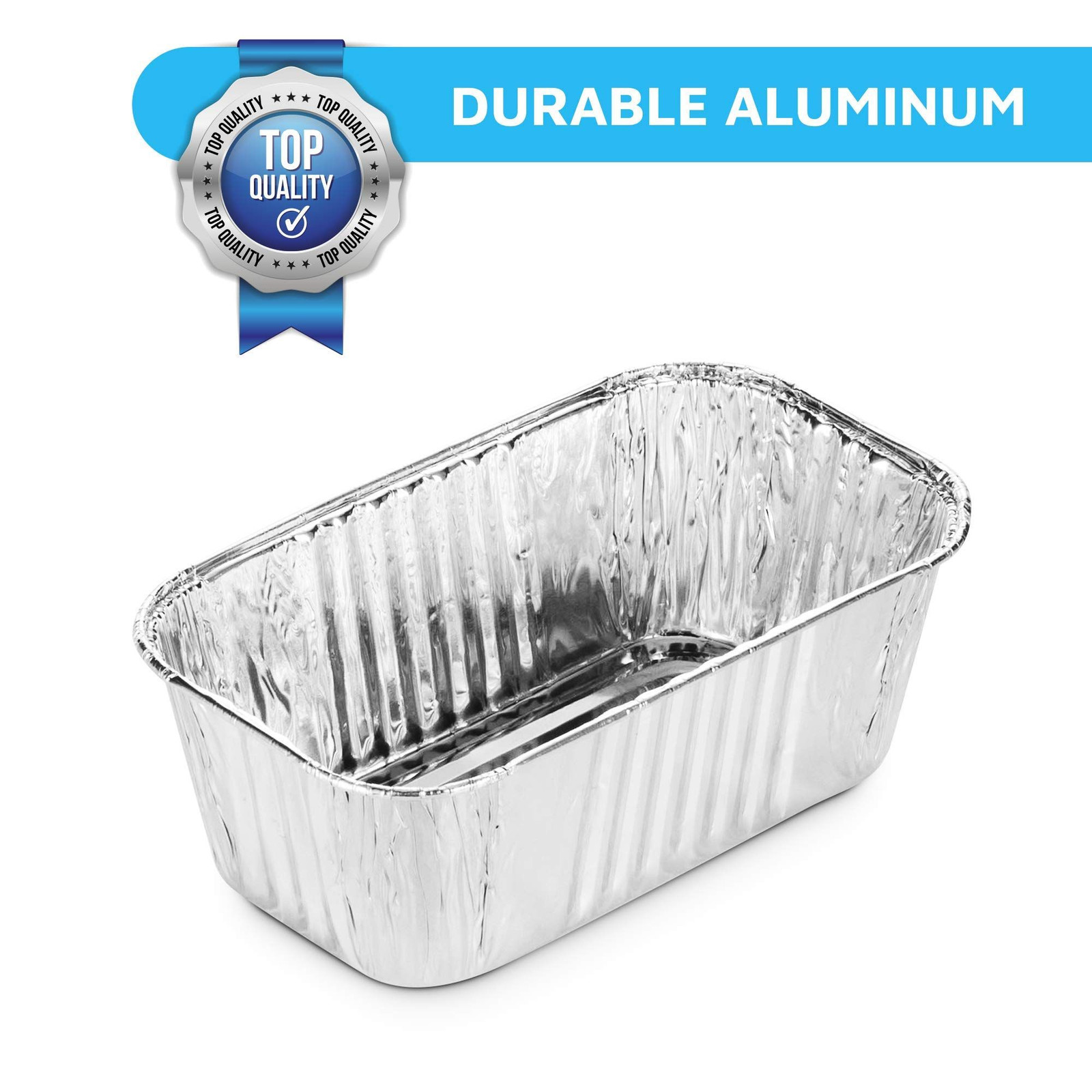 MontoPack Aluminum Mini Disposable Loaf Pans | Deep 1Lb 100 Pack, Aluminium