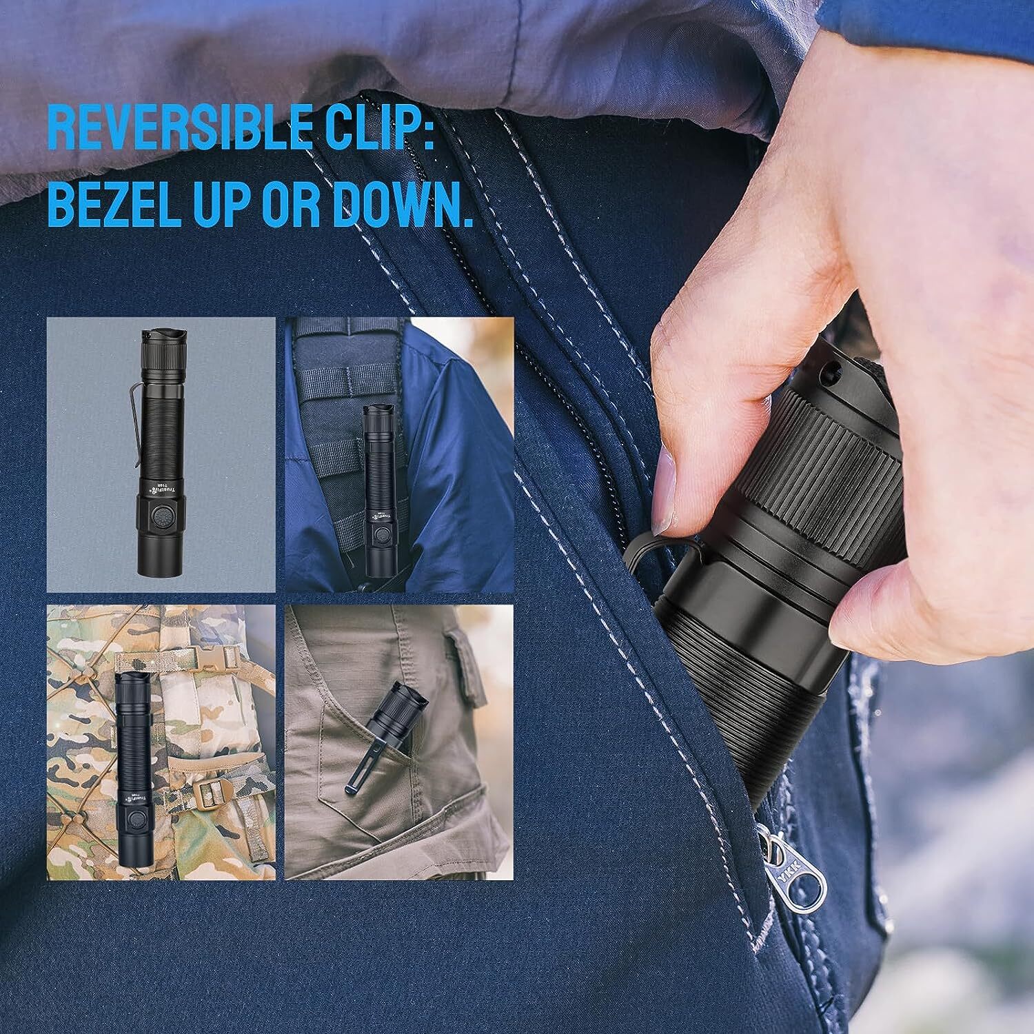 Trustfire New T10R 1800LM Tactical Police Flashlight Type-C Quick Rechargeable