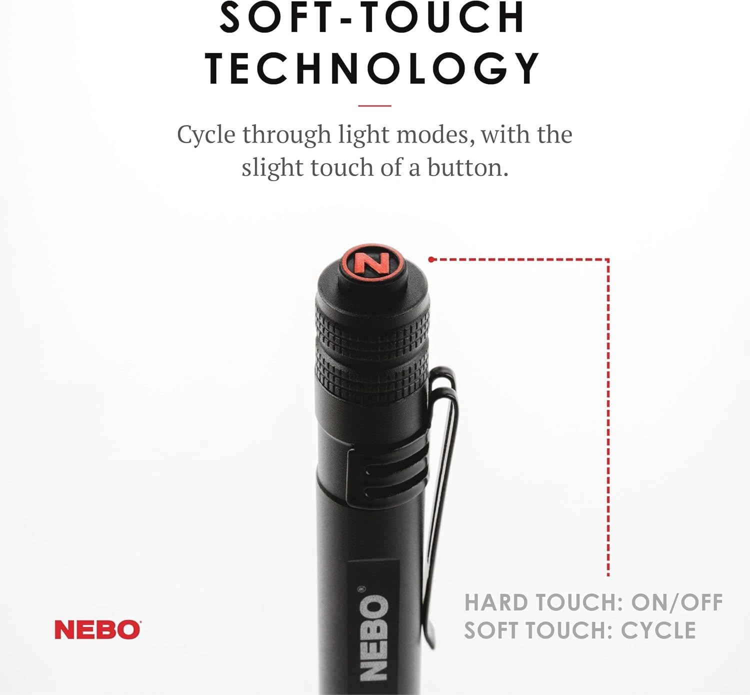 NEBO Rechargeable Pen Light Flashlight 360-Lumens Inspector 1 pack, Black