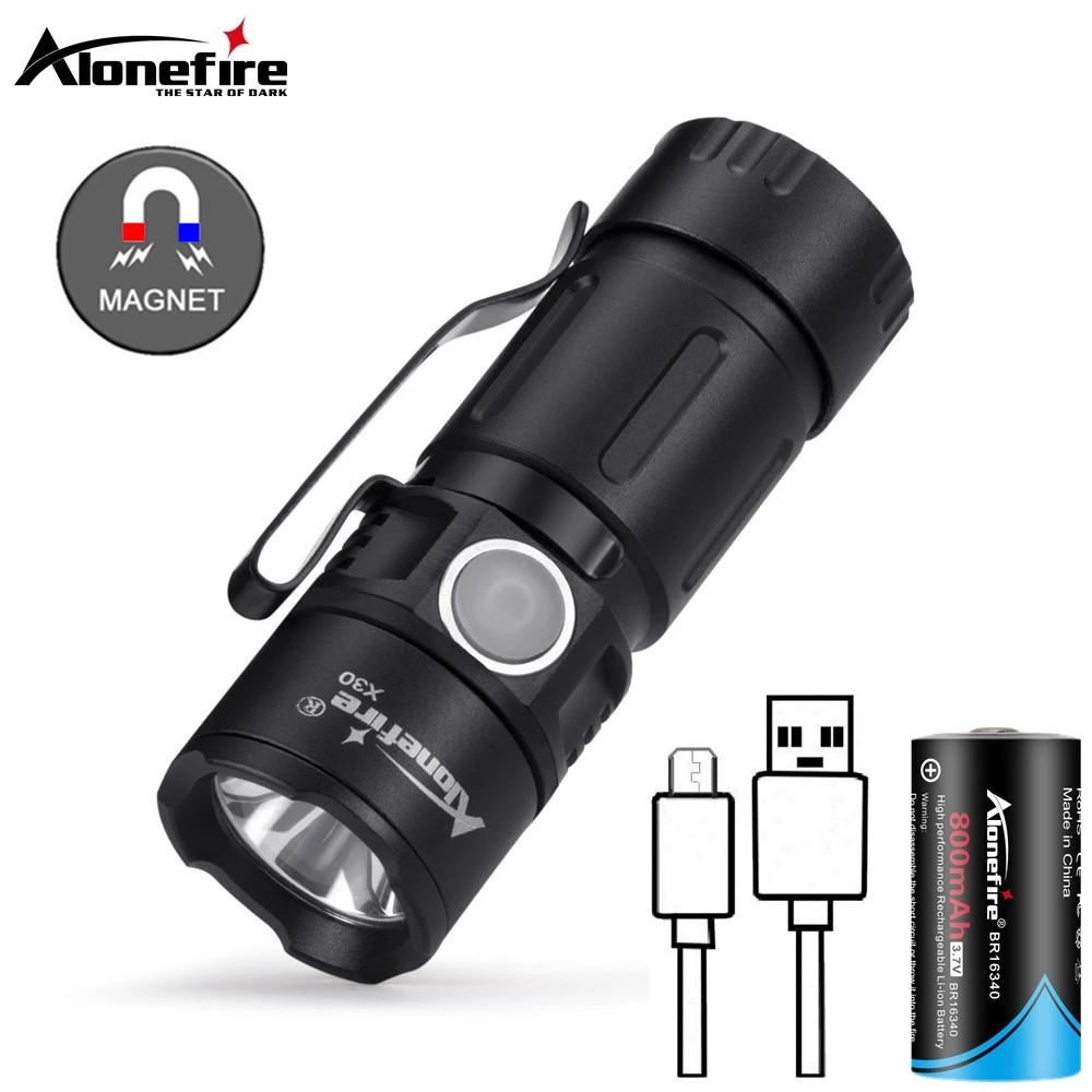 X30 5W LED portable Mini Led Flashlight Magnet Usb Rechargeable Outdoor child