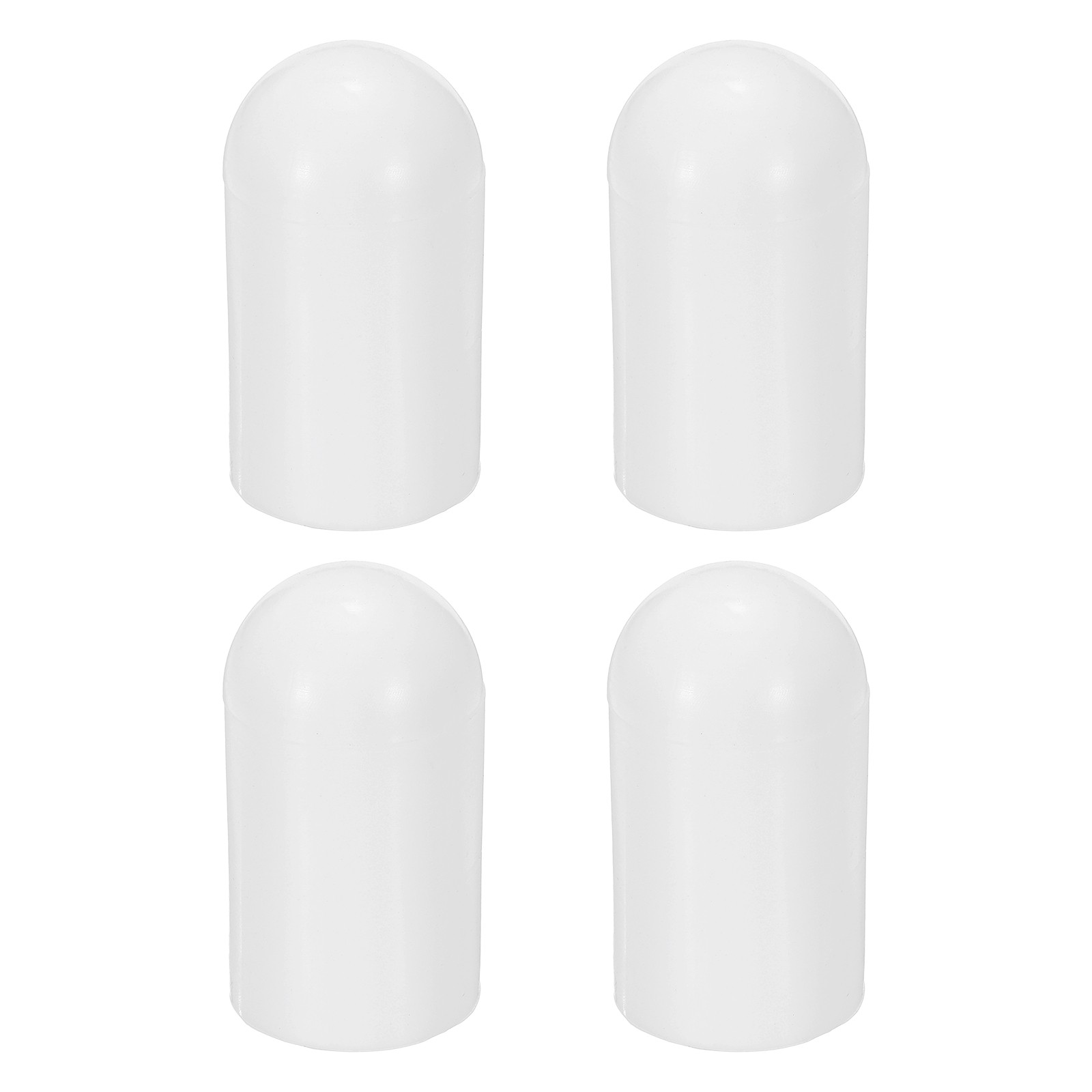 4Pcs Flashlight Diffuser Cap, 27mm IDx53mm Flexible Silicone End Cap, White