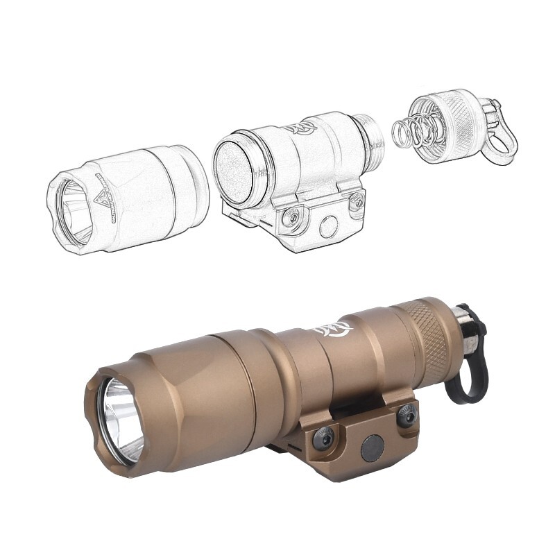 Search Light M300 M600 Tactical Flashlight Weapon Lamp Metal LED Hunting Torch