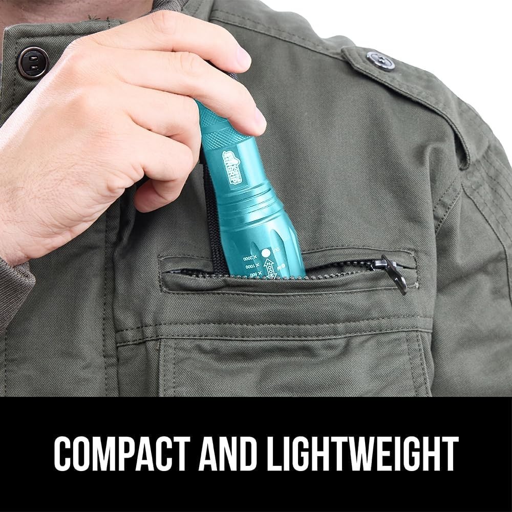 Waterproof LED Tactical Flashlight 345 Lumens Zoomable 750 FT Camping Emergency