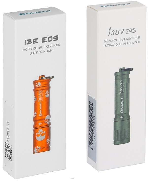 Olight i3UV EOS Mono-output Keychain Ultraviolet Light & I3E EOS Orange Skull