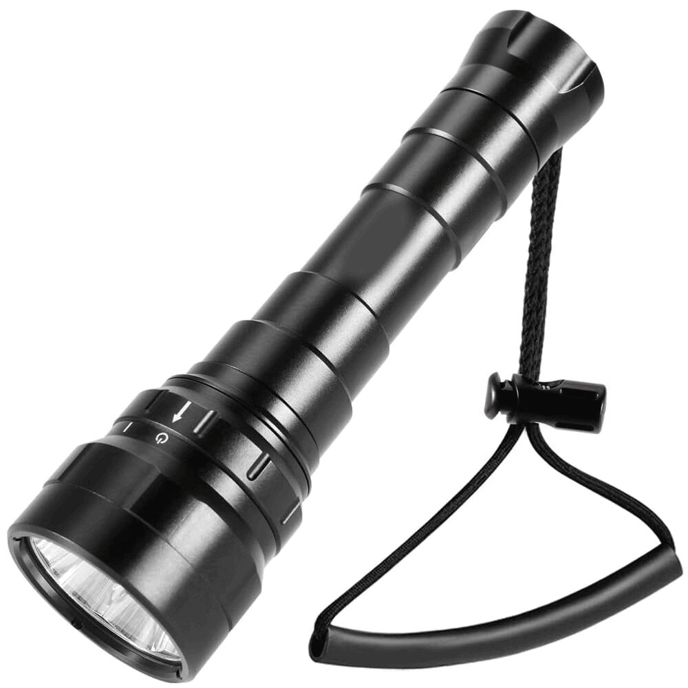 Underwater LED Diving Flashlight 9000lm Waterproof Rechargeable Torch Lamp