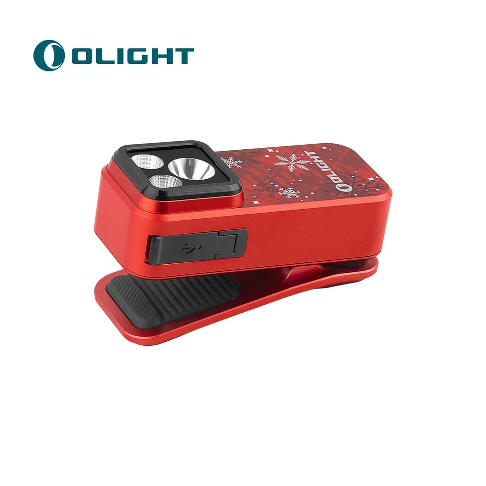Oclip Pro Clip on Flashlight with Floodlight Spotlight and Red Light